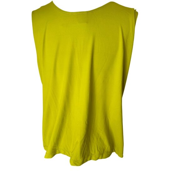 Chicos Womens  Size 3 Lime Green Tank Top 16/18 Nylon/Spandex Stretch Sleeveless - Picture 3 of 6